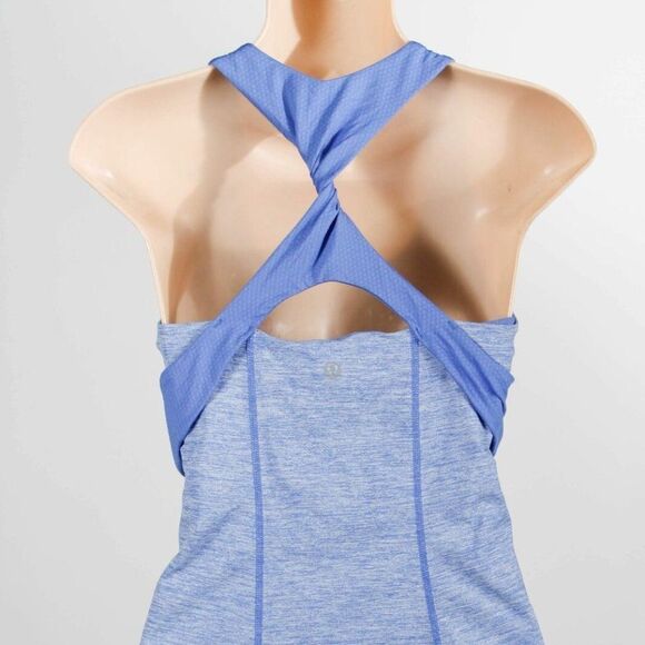 Lululemon Athletica Blue Women's Scoop Neck Sleeveless Racerback Tank Top Sz 6 - Picture 3 of 5